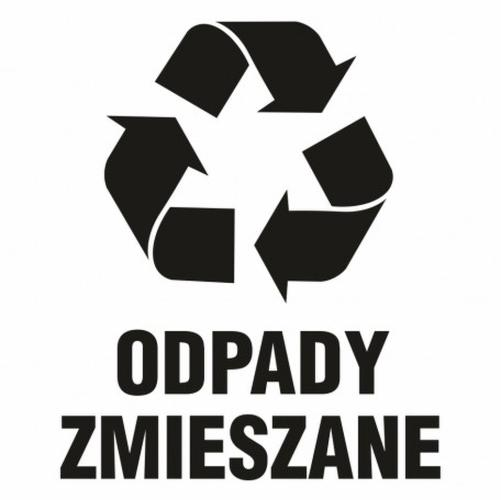 Czarny worek na śmieci